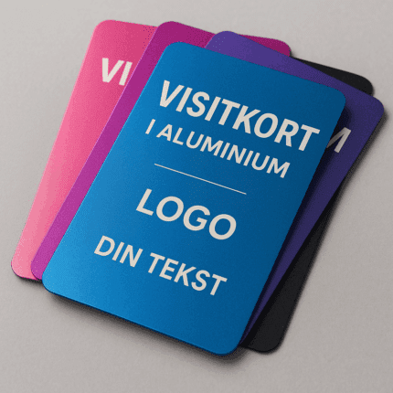 Visitkort i aluminium