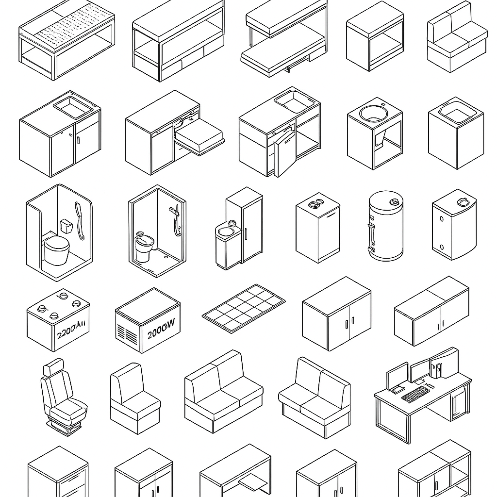 Moduler0 MODULER TIL CAMPERVANS - Bilde 1